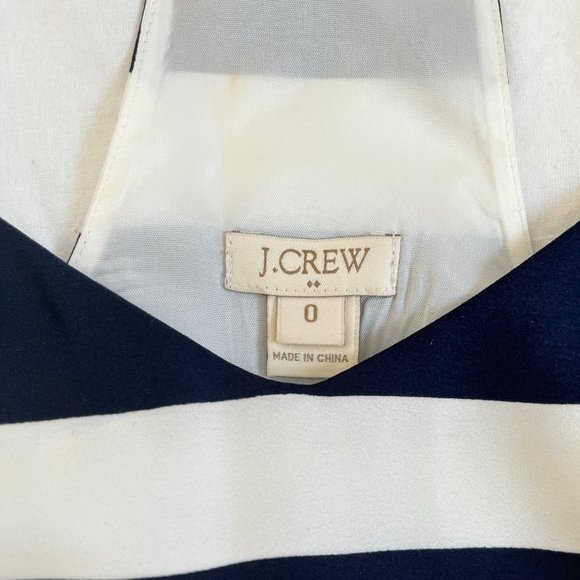 J.Crew Striped Dress Racerback Navy and White Size 0 - Picture 4 of 6